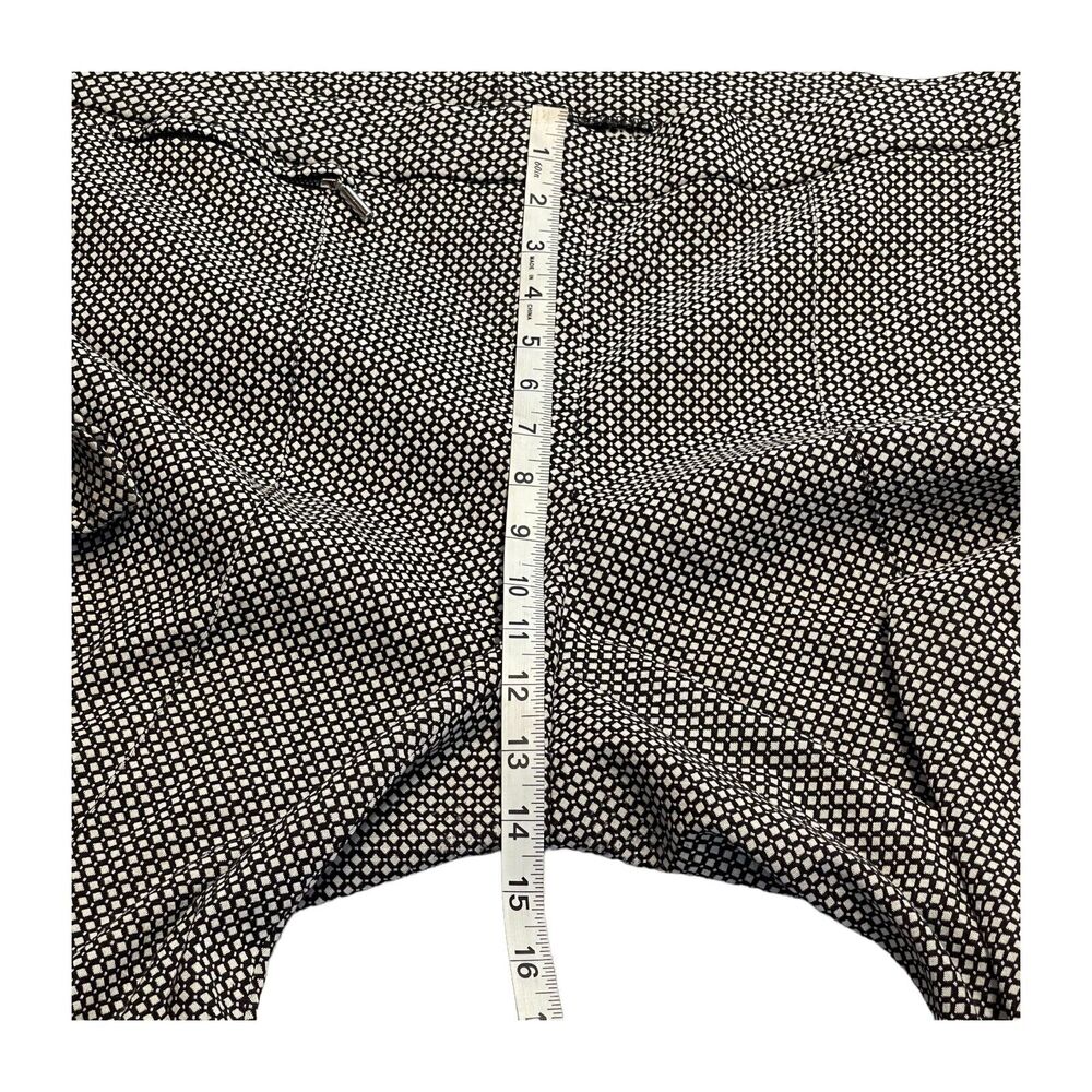 Rafaella Dress Pants Women's 18 White Black Geometric High-Rise Straight Leg - Picture 4 of 6
